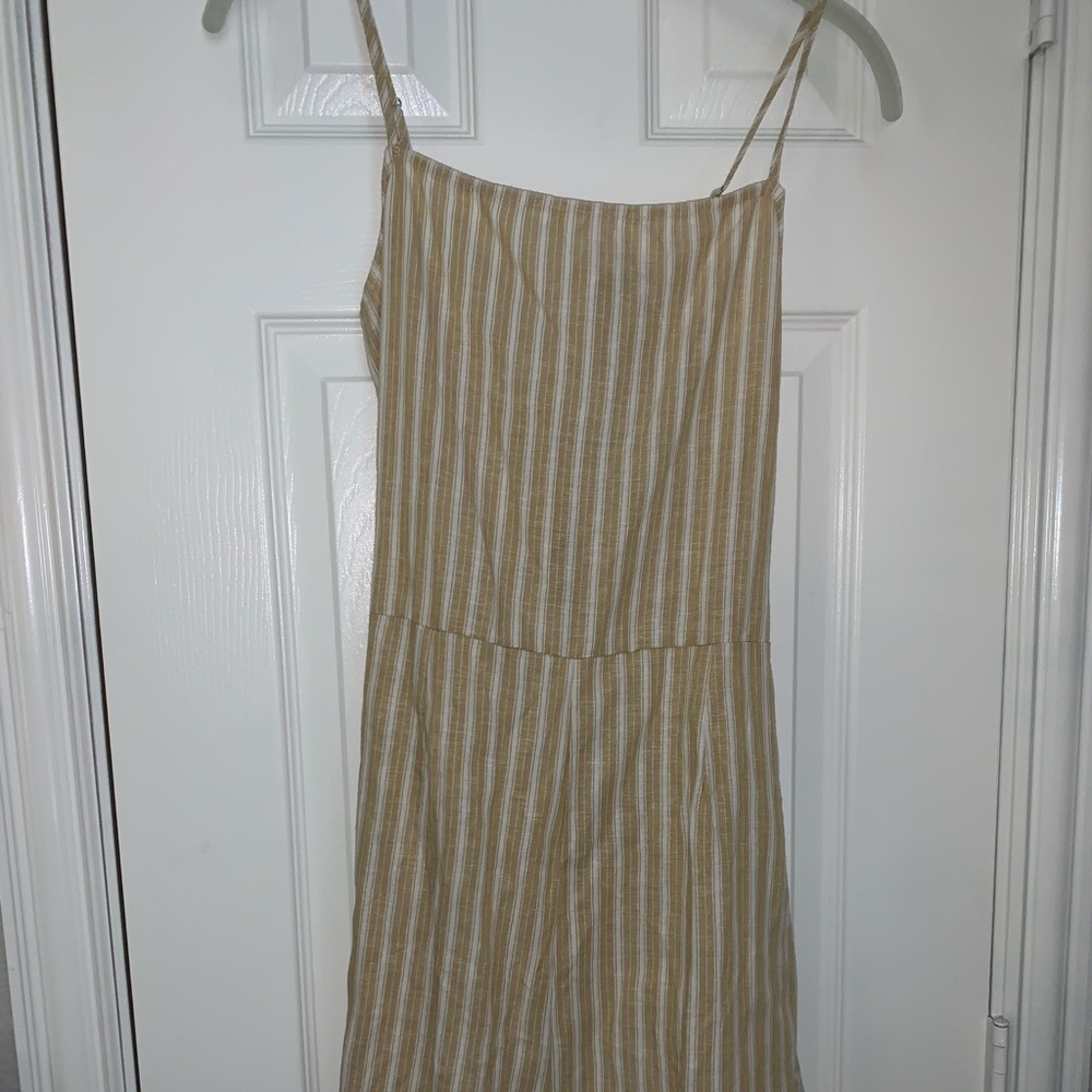 NWT Pacsun Size Small One Piece Tan And White Striped Short Romper